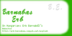 barnabas erb business card